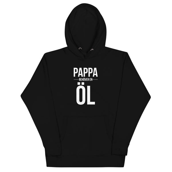 Hoodie med texten - "Pappa behöver en öl"