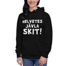 Hoodie med texten "Helvetes jävla skit"