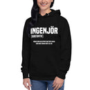 Hoodie med texten "INGENJÖR"