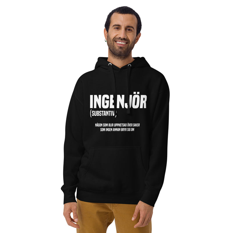 Hoodie med texten "INGENJÖR"