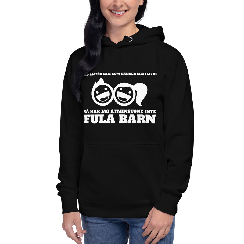 Hoodie med texten "Vad än för skit som händer"