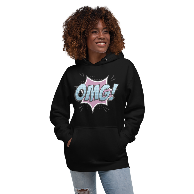 Hoodie med texten "OMG!"
