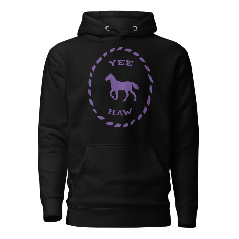 Hoodie med texten "YEE HAW"