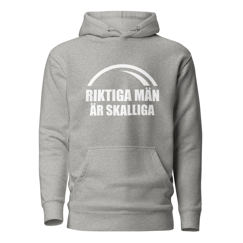 Hoodie med texten - "Riktiga män är skalliga"