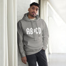 Hoodie med texten - "ABCD"