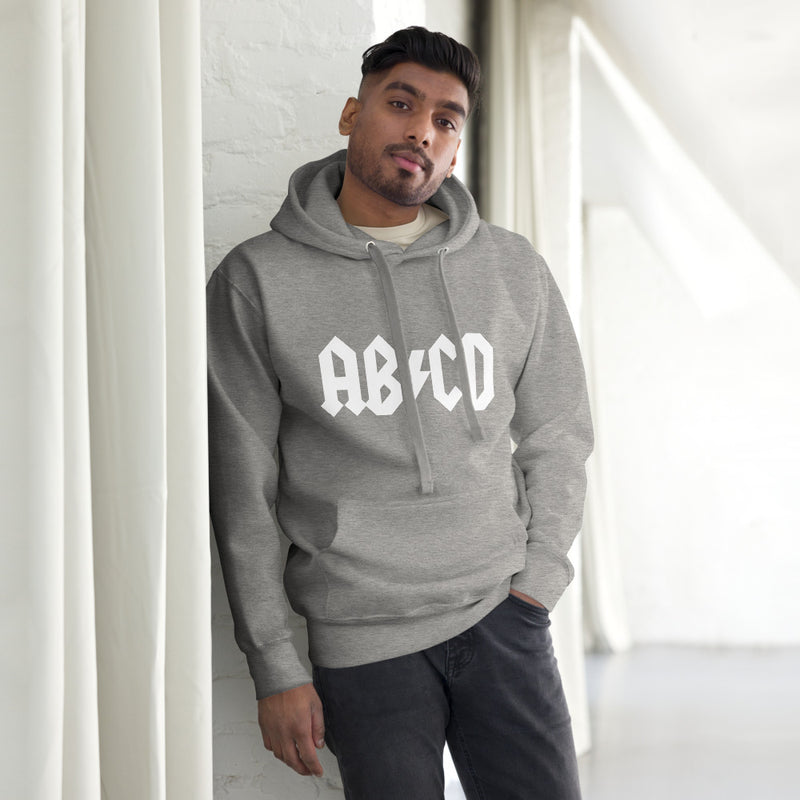Hoodie med texten - "ABCD"