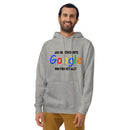 Hoodie med texten - "Jag behöver inte google - min fru vet allt"