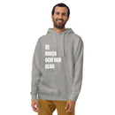 Hoodie med texten "ÄT DRICK OCH VAR GLAD"