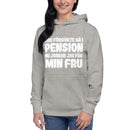 Hoodie med texten "Jag försökte gå i pension"