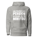 Hoodie med texten "Jag försökte gå i pension"