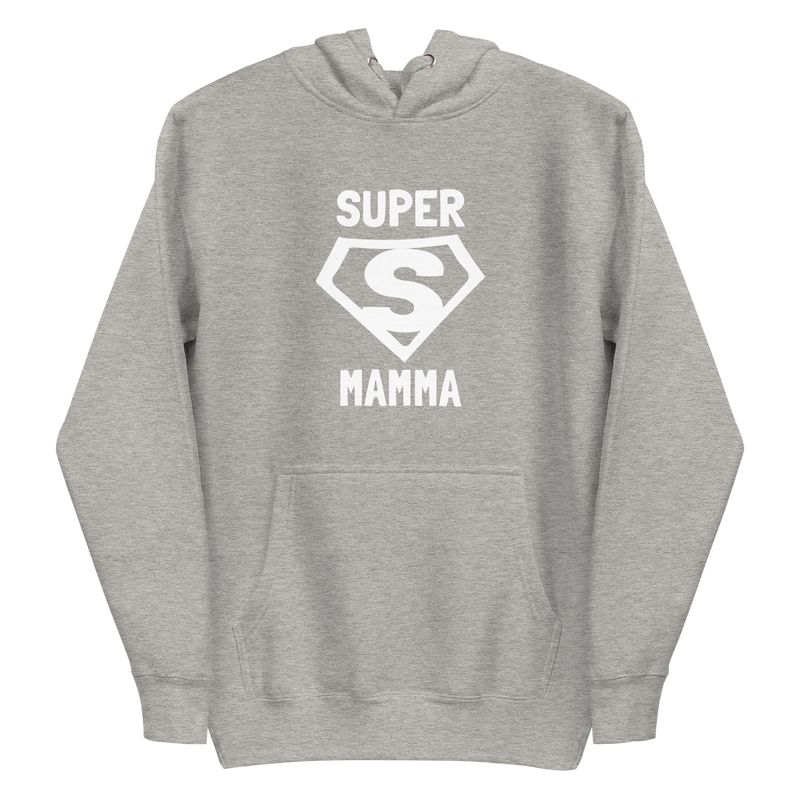 Hoodie med texten "SUPER MAMMA"