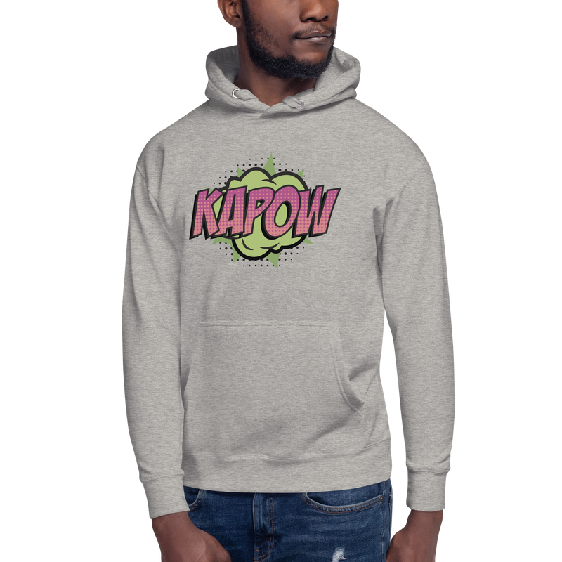 Hoodie med texten "KAPOW"