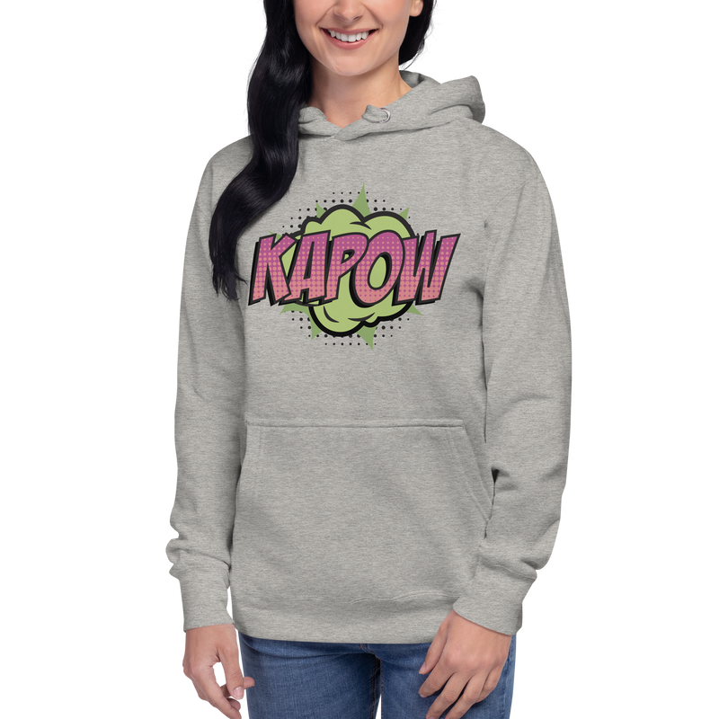 Hoodie med texten "KAPOW"
