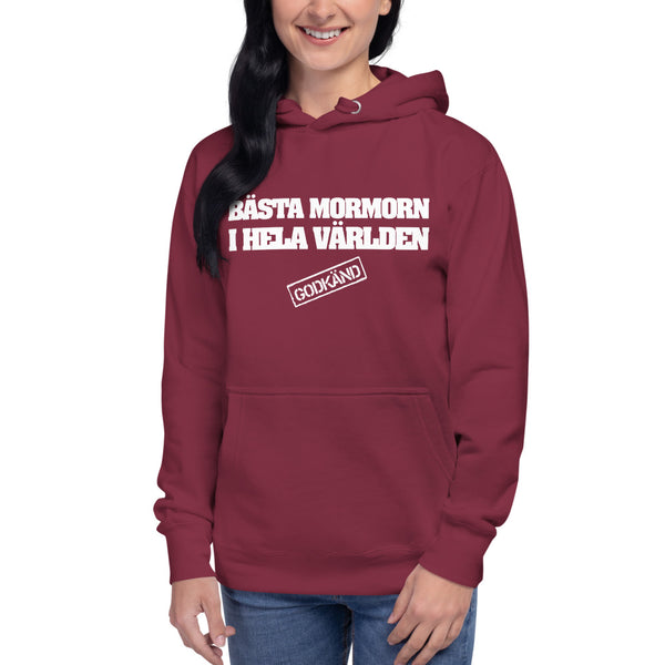 Hoodie med texten - "Bästa mormorn i hela världen"