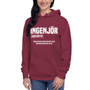 Hoodie med texten "INGENJÖR"