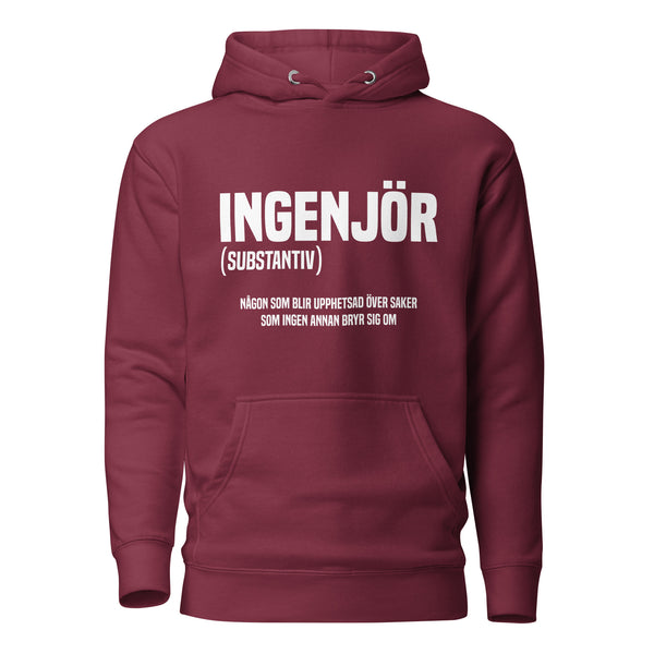 Hoodie med texten "INGENJÖR"