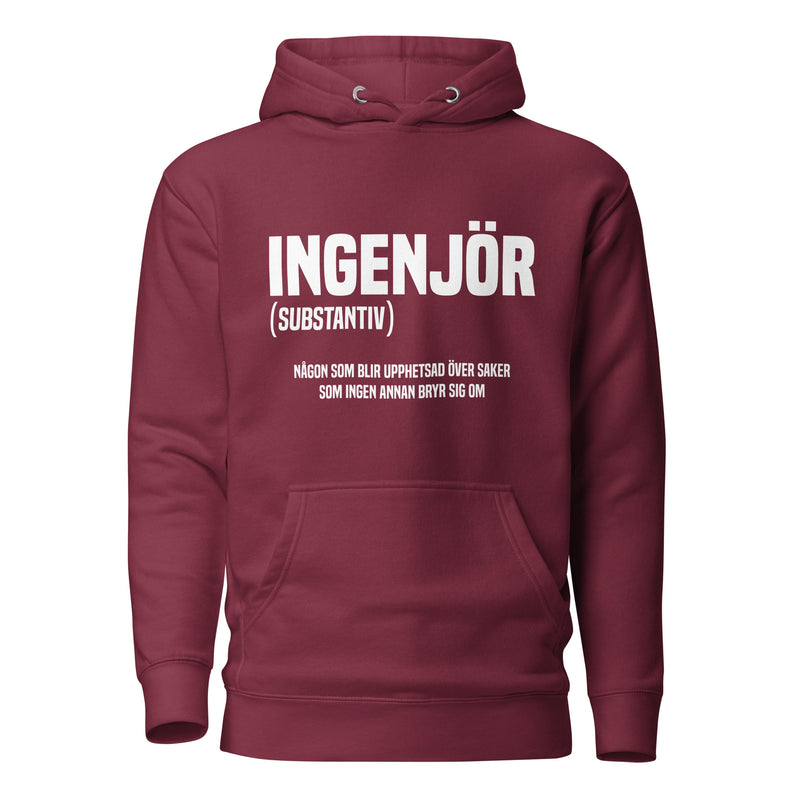 Hoodie med texten "INGENJÖR"