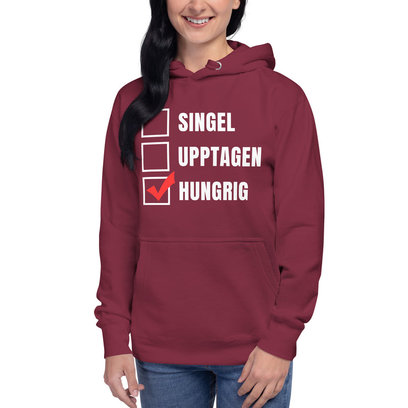 Sweatshirt med texten "Hungrig"