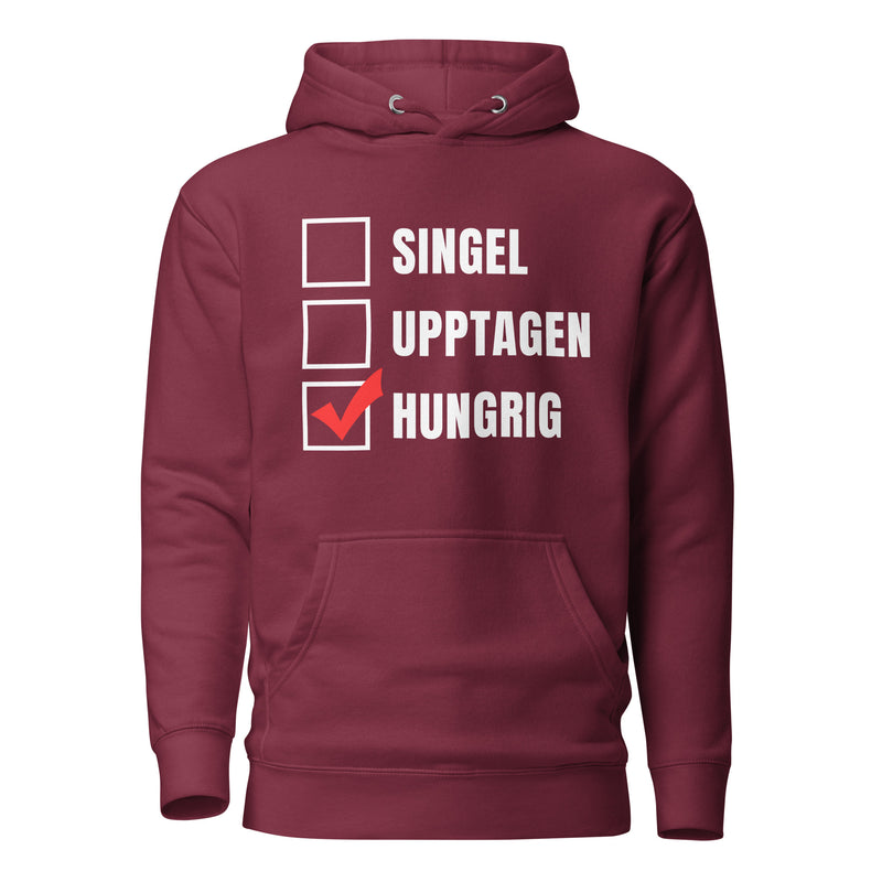 Sweatshirt med texten "Hungrig"