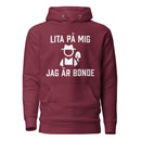 Hoodie med texten "Lita på mig, jag är bonde"