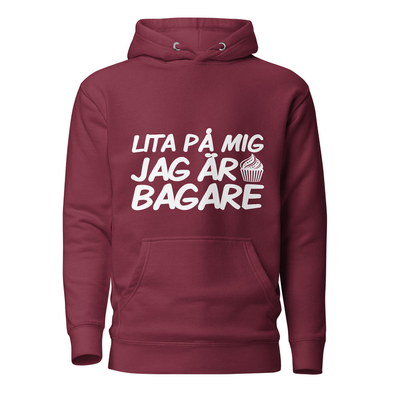 Hoodie med texten "Lita på mig, jag är bagare"