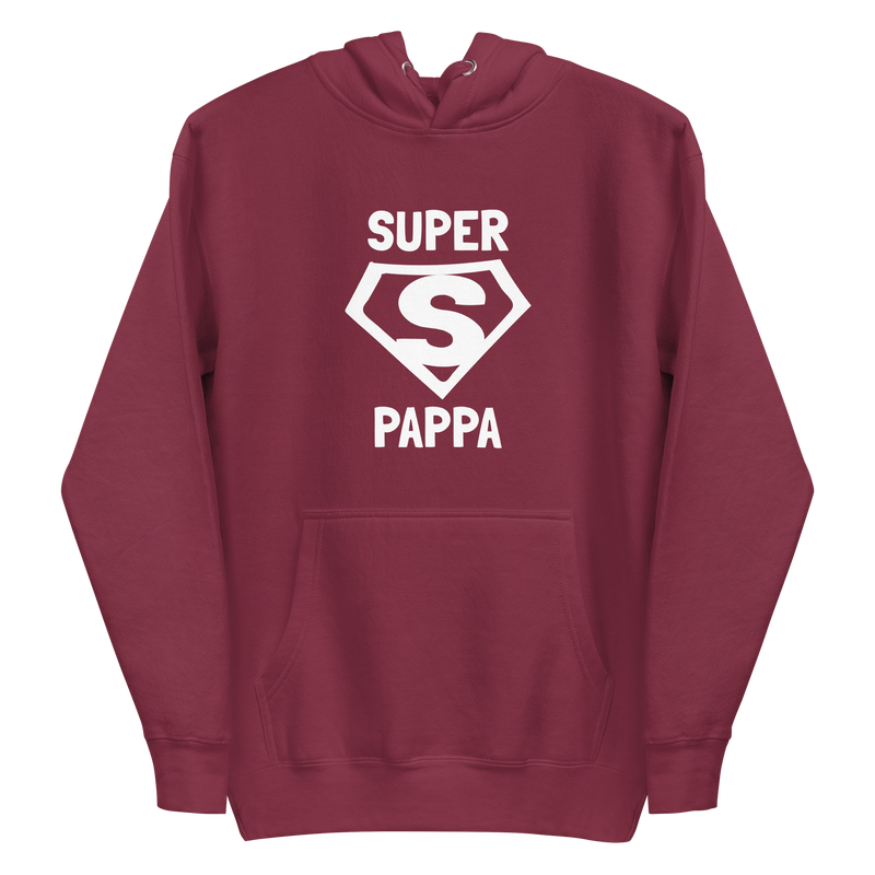 Hoodie med texten "SUPER PAPPA"