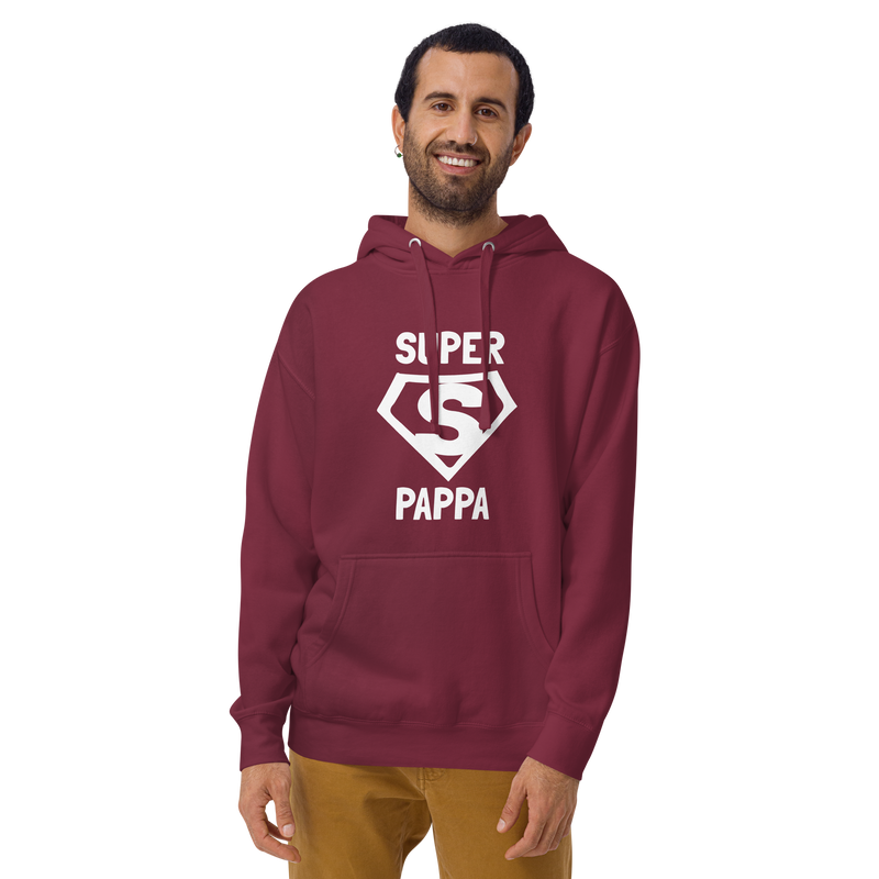 Hoodie med texten "SUPER PAPPA"