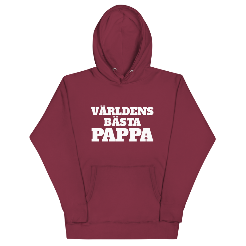 Hoodie med texten "Världens bästa pappa"
