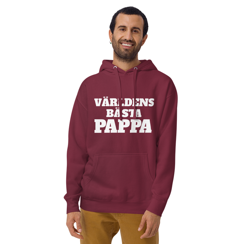 Hoodie med texten "Världens bästa pappa"