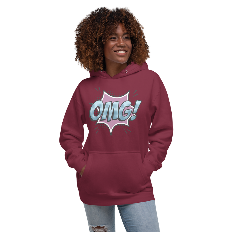 Hoodie med texten "OMG!"