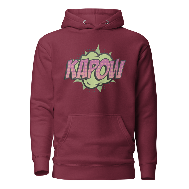 Hoodie med texten "KAPOW"