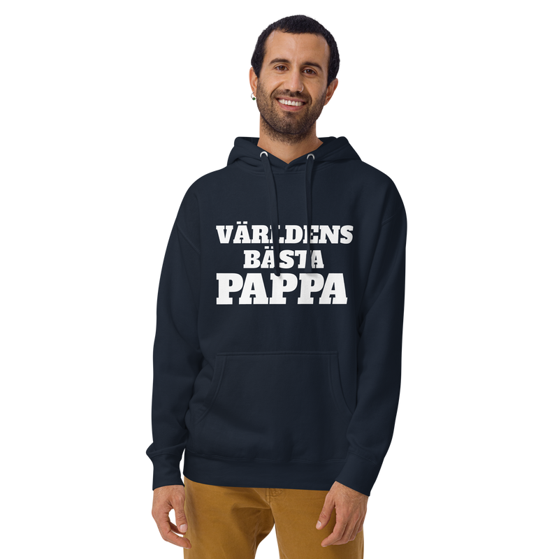 Hoodie med texten "Världens bästa pappa"