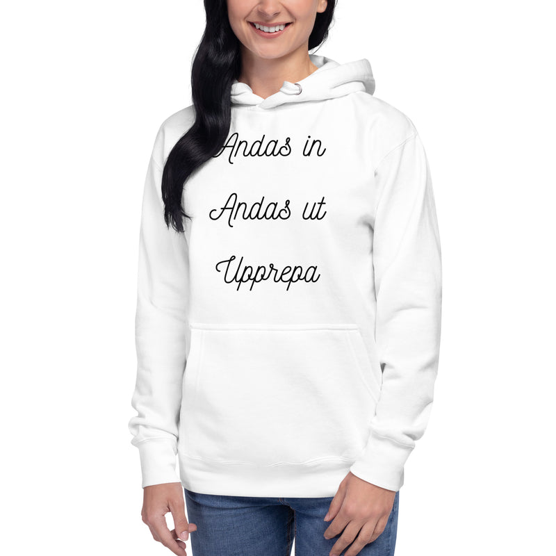 Hoodie med texten - "Andas in"