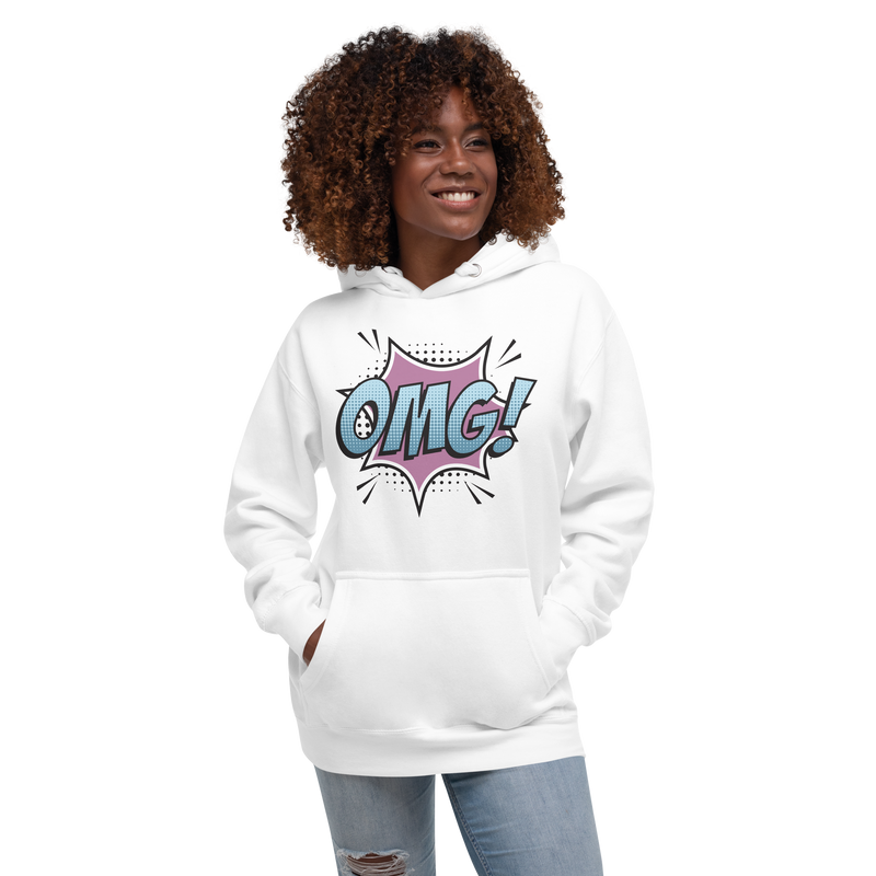 Hoodie med texten "OMG!"