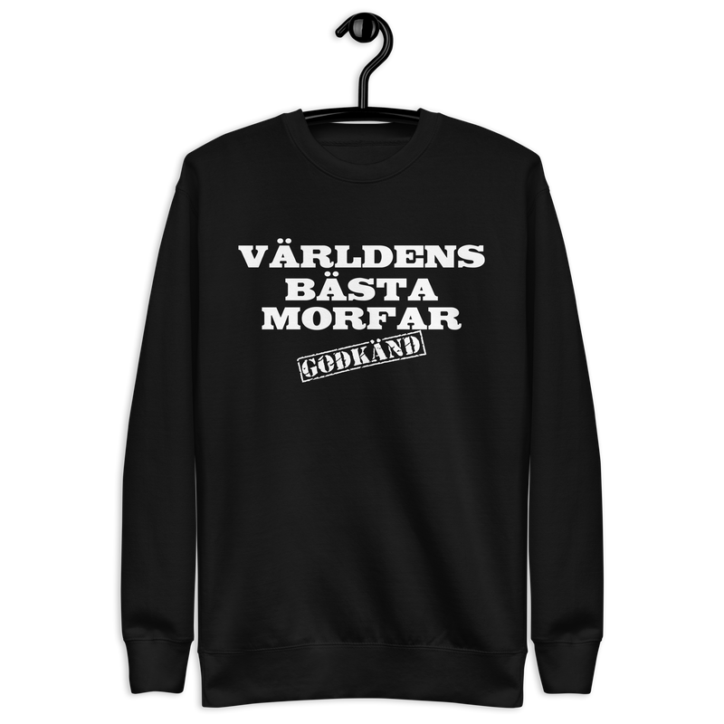 Svart sweatshirt med texten " Världens bästa morfar"