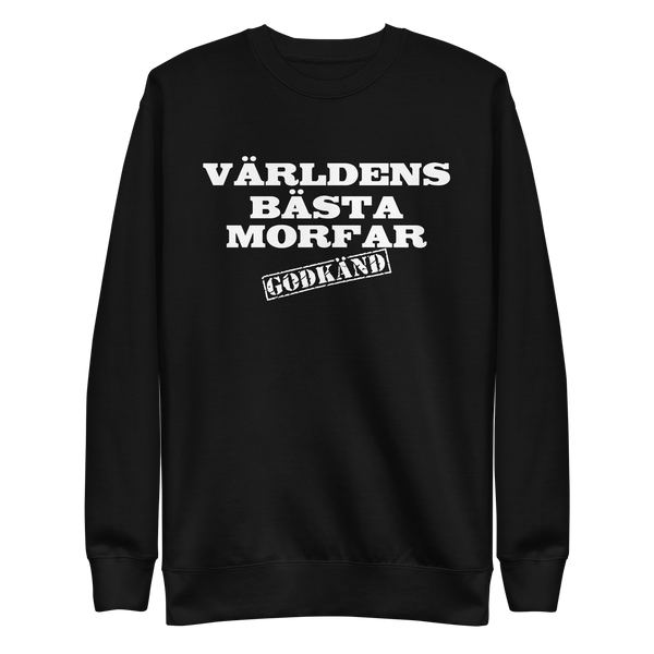 Svart sweatshirt med texten " Världens bästa morfar"