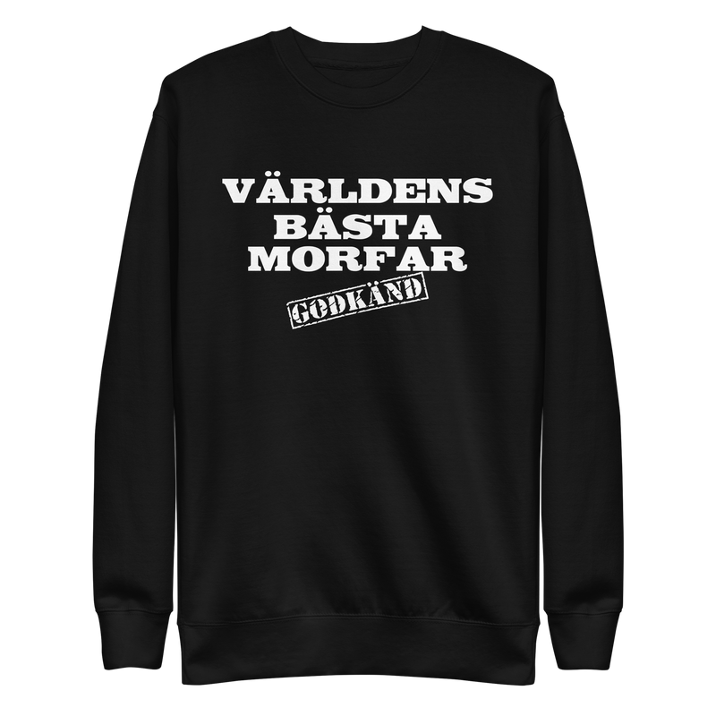 Svart sweatshirt med texten " Världens bästa morfar"