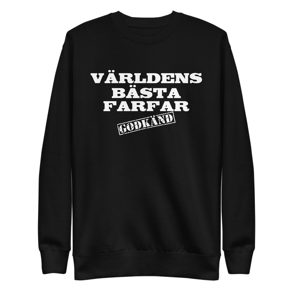 Svart sweatshirt med texten " Världens bästa farfar"