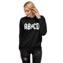 Svart sweatshirt med texten " ABCD"