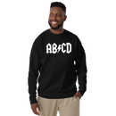Svart sweatshirt med texten " ABCD"