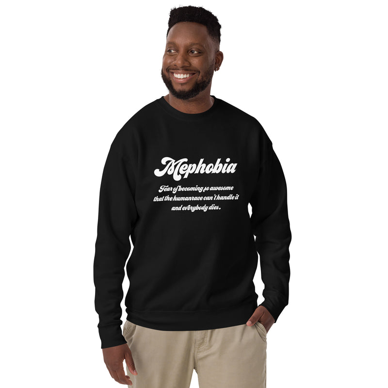 Sweatshirt med texten " Mephobia"