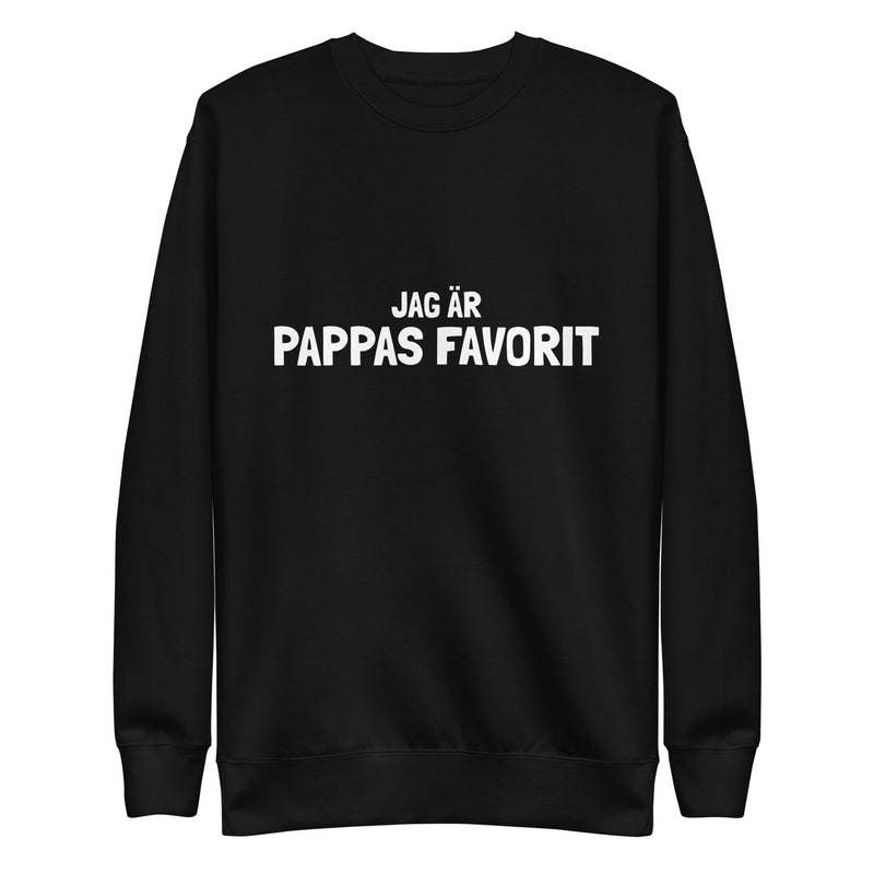 Sweatshirt med texten "Jag är pappas favorit"