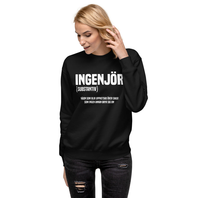 Sweatshirt med texten "INGENJÖR"