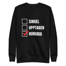 Sweatshirt med texten "Hungrig"