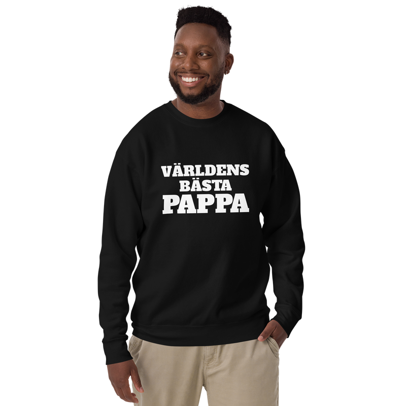 Sweatshirt med texten "Världens bästa pappa"