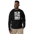 Sweatshirt med texten "Det är konstigt"