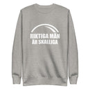 Sweatshirt med texten "Riktiga män är skalliga"