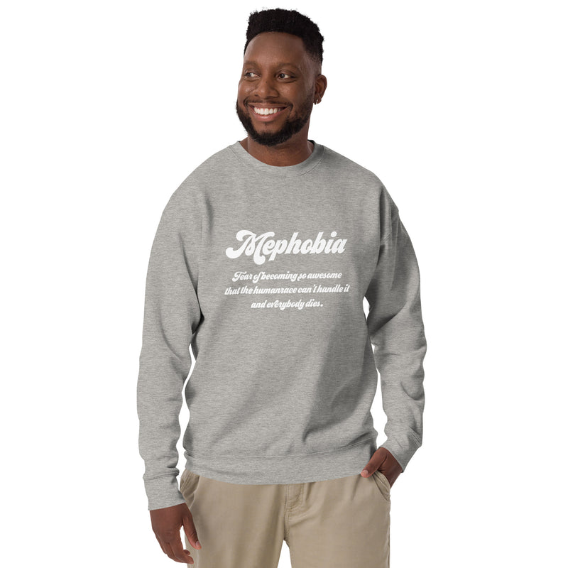 Sweatshirt med texten " Mephobia"