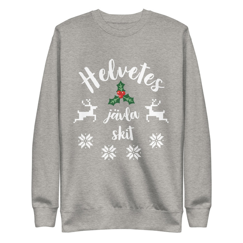Sweatshirt med texten "Helvetes jävla skit"