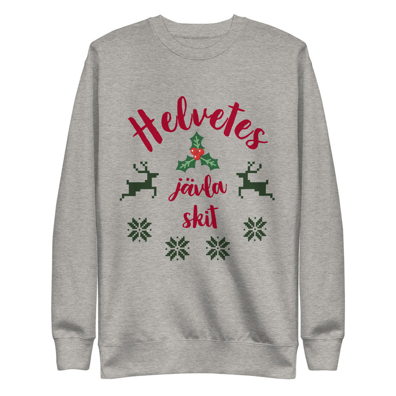 Sweatshirt med texten "Helvetes jävla skit"